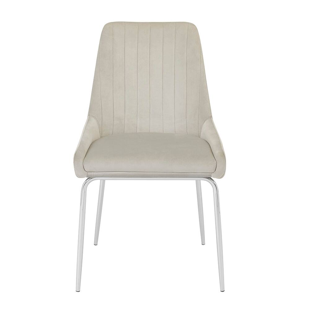 Home Gear Ska Dining Chair, Grey Velvet, 2-pk