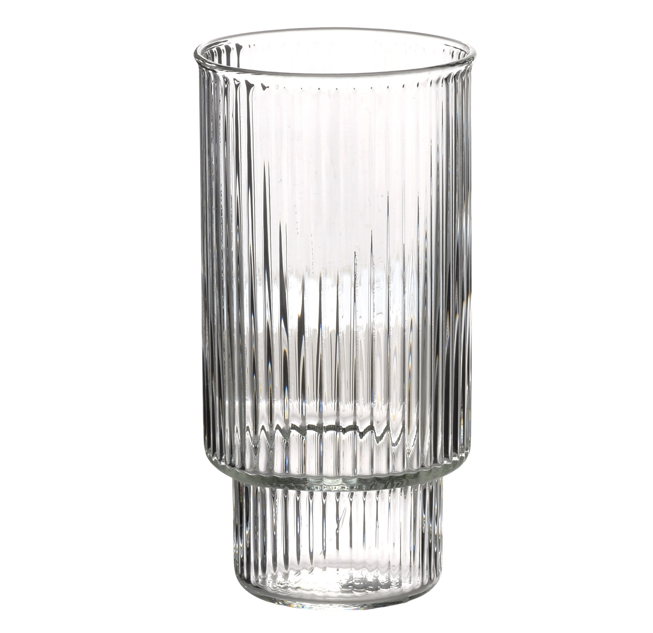 Komplet 4 szklanek 400ml ze szkła borokrzemowego ELLA STRIPES