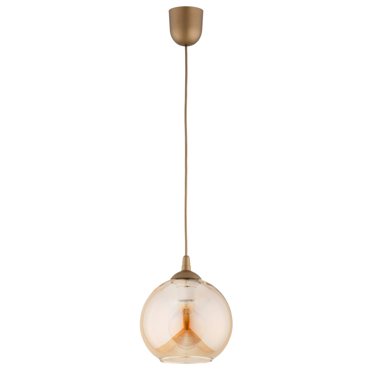 Lampa wisząca FICO złoto-bursztynowy 1xE27x15W wym:85x20x20cm IP20 Alfa