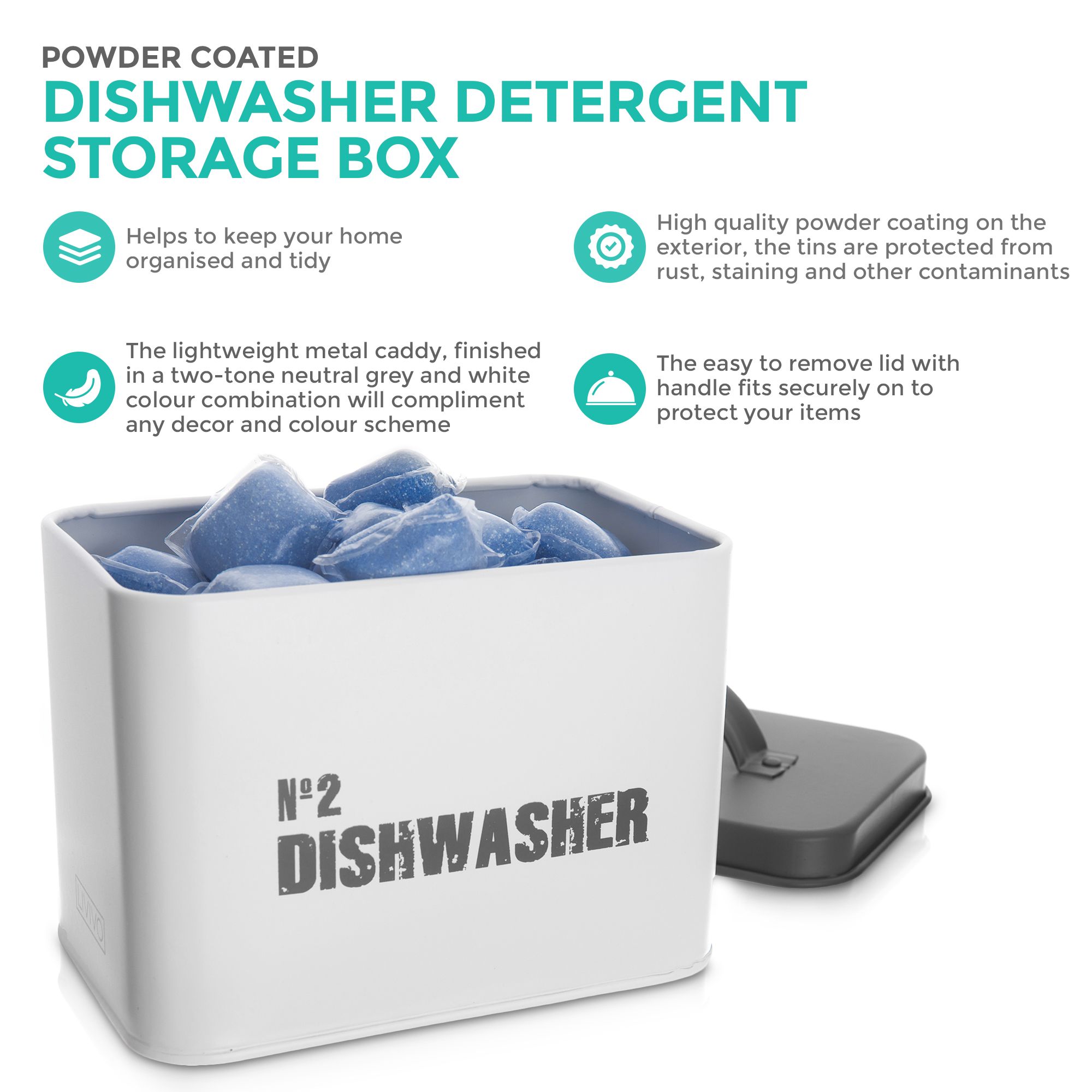 LIVIVO Dishwasher Tablet Storage Box