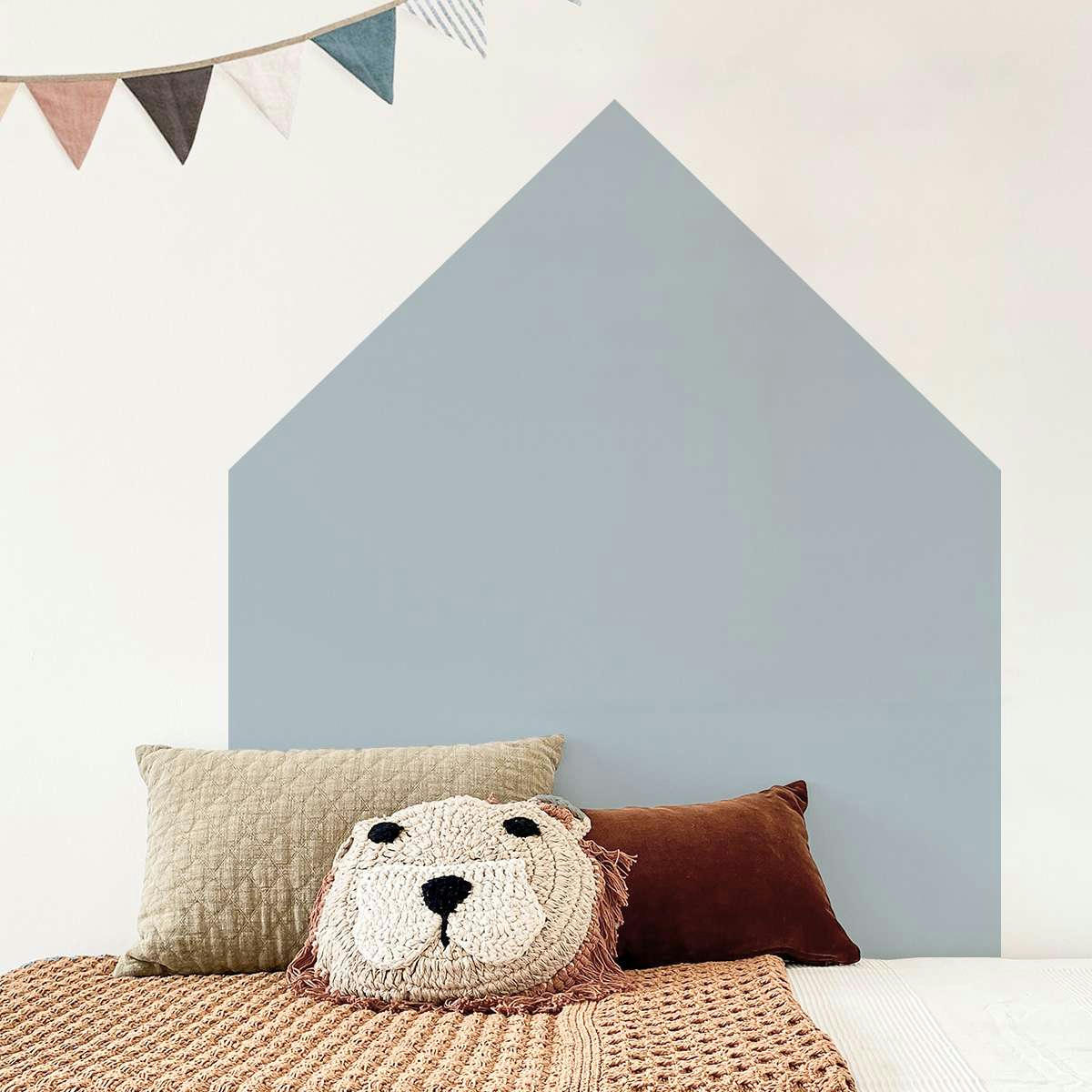 HOME - Sticker muraux en vinyle maison bleu