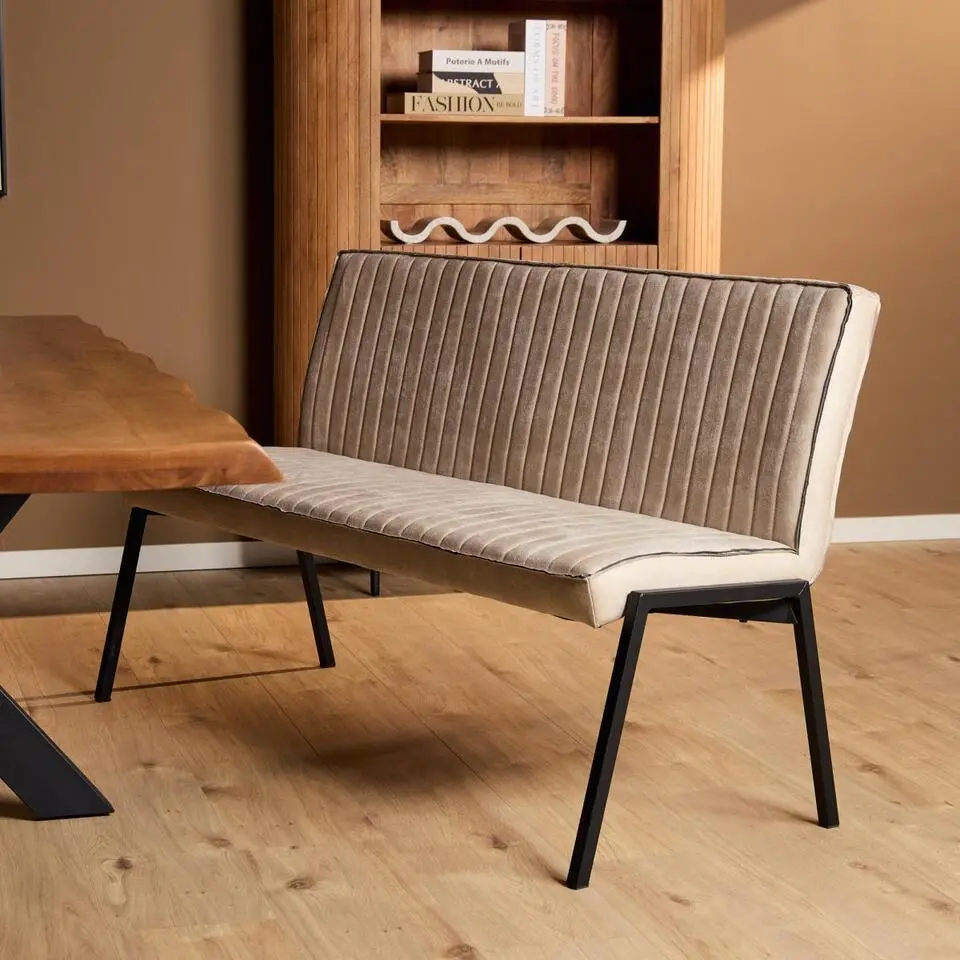 StarFurn - Eetkamerbank Tivoli Bull 155 cm - beige