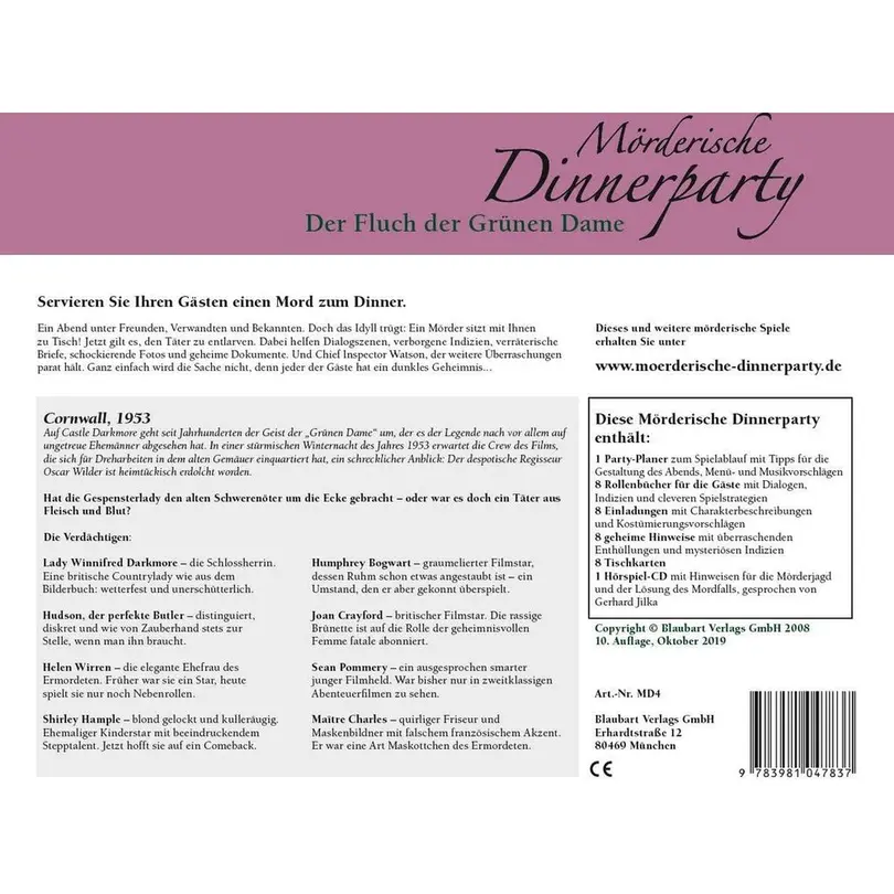 Brettspiel Mörderische Dinnerparty
