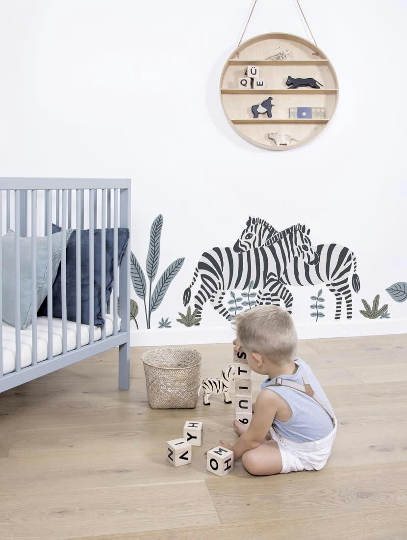 TANZANIA - Planche de stickers décoratifs zèbres multicolore