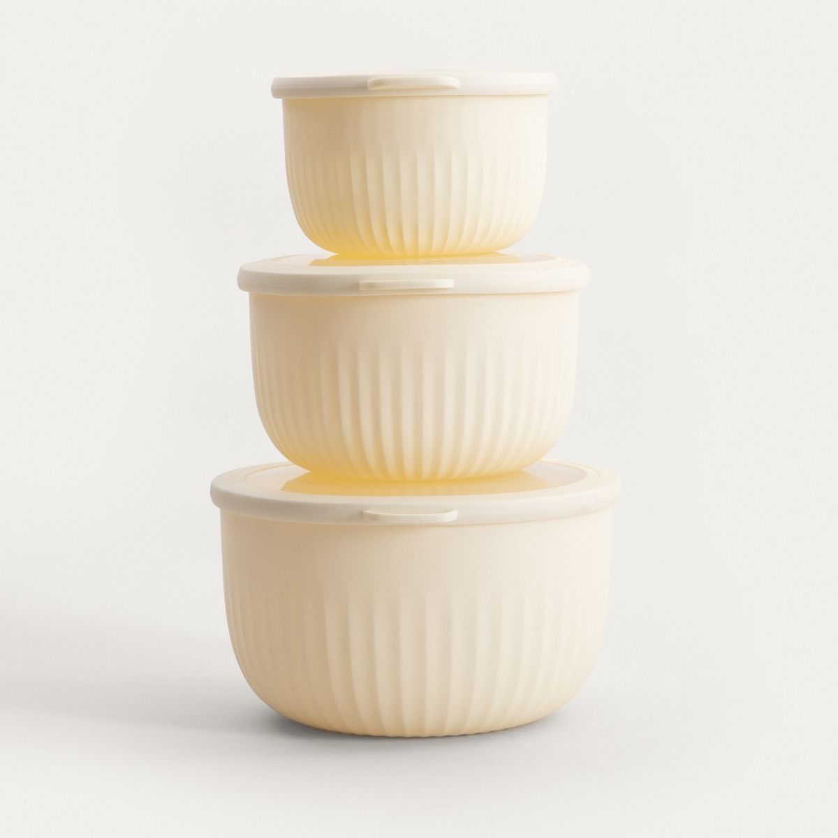 Zestaw KERMA misek śmietankowych z pokrywkami 3 szt