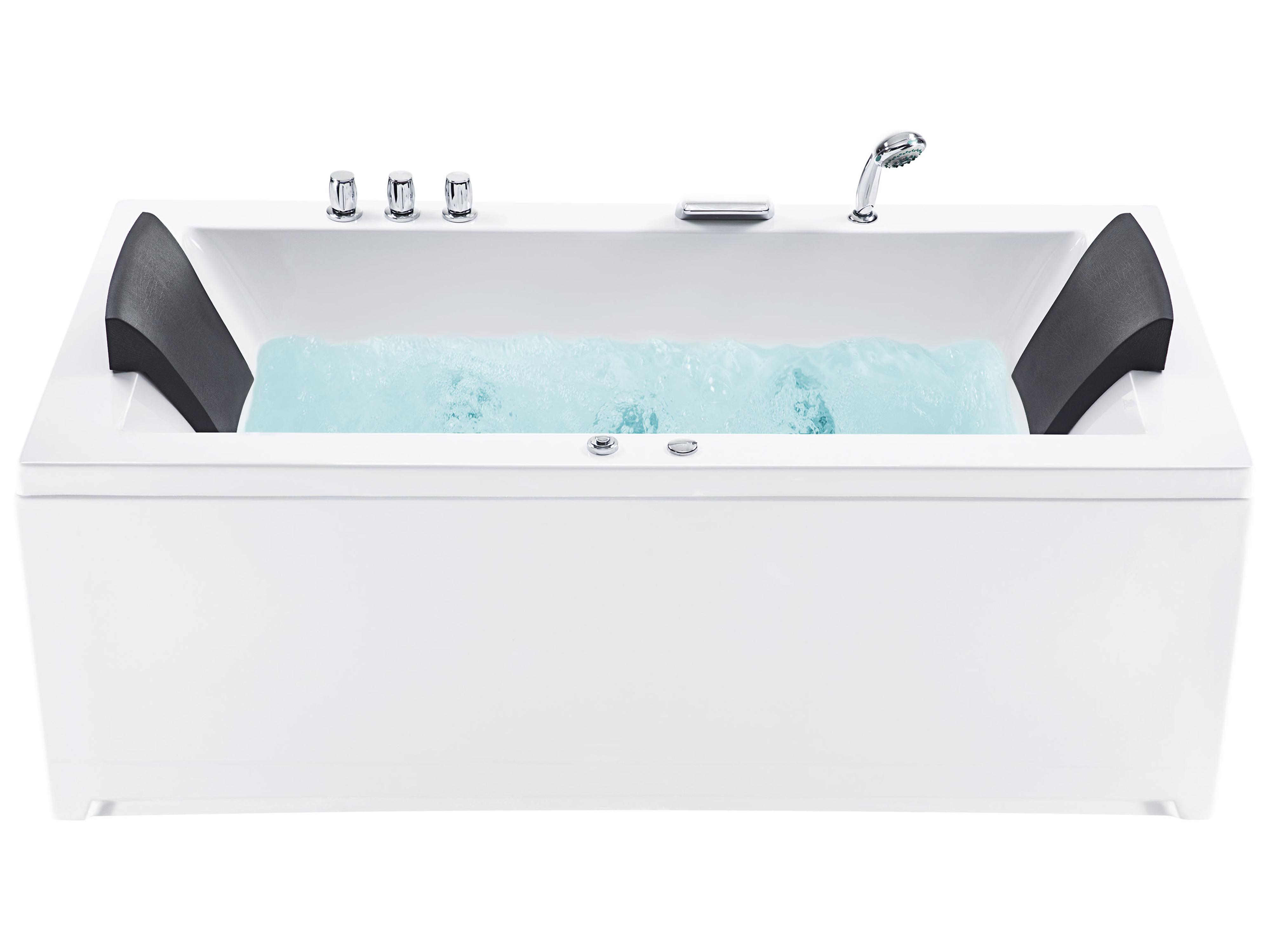 Corner Hot Tub with LED VARADERO Left Hand 1830 x 900 mm White