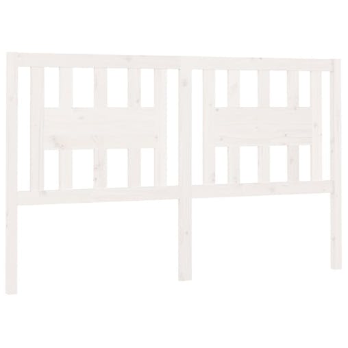 NNEVL Headboard White 186x4x100 cm Solid Wood Pine