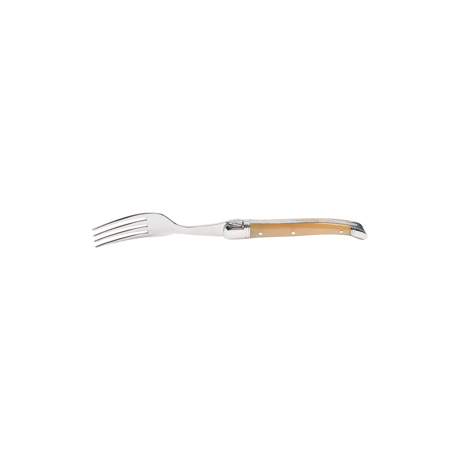 Steakgaffel, brunt horn