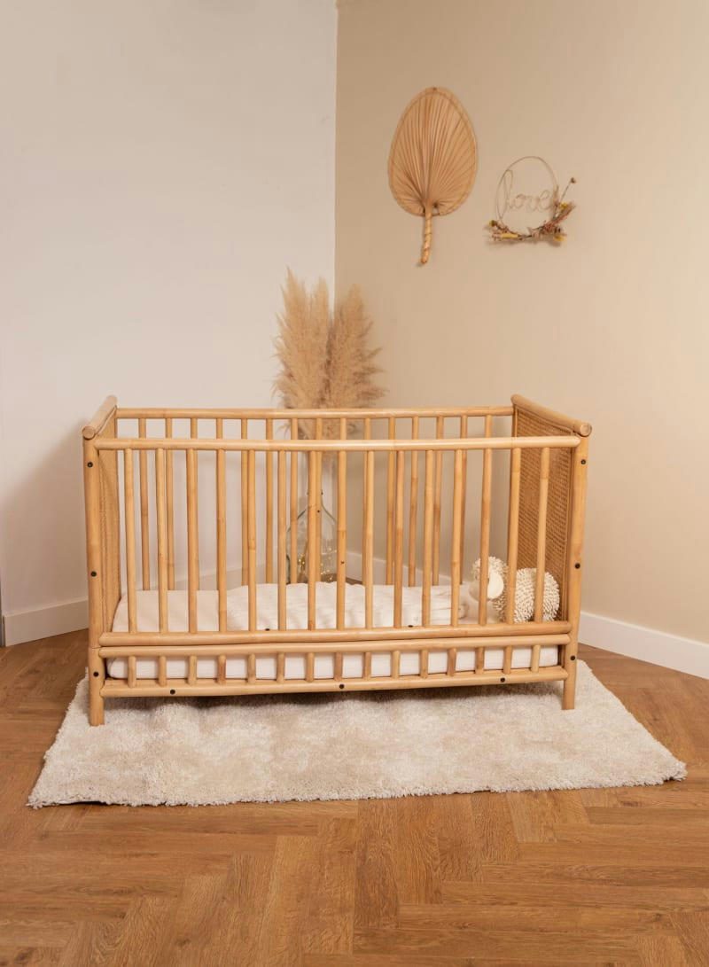 JACK - Lit bébé rotin et cannage