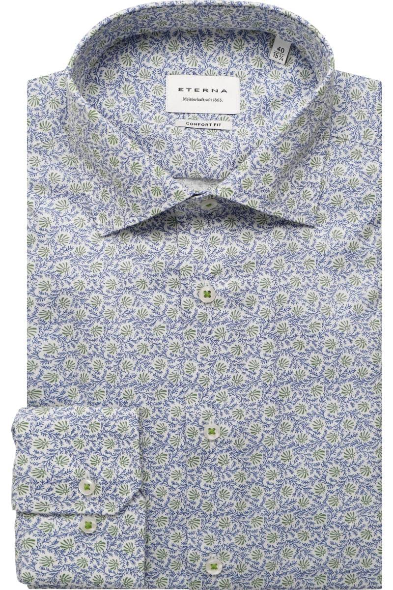 ETERNA Comfort Fit Hemd grün, Bedruckt