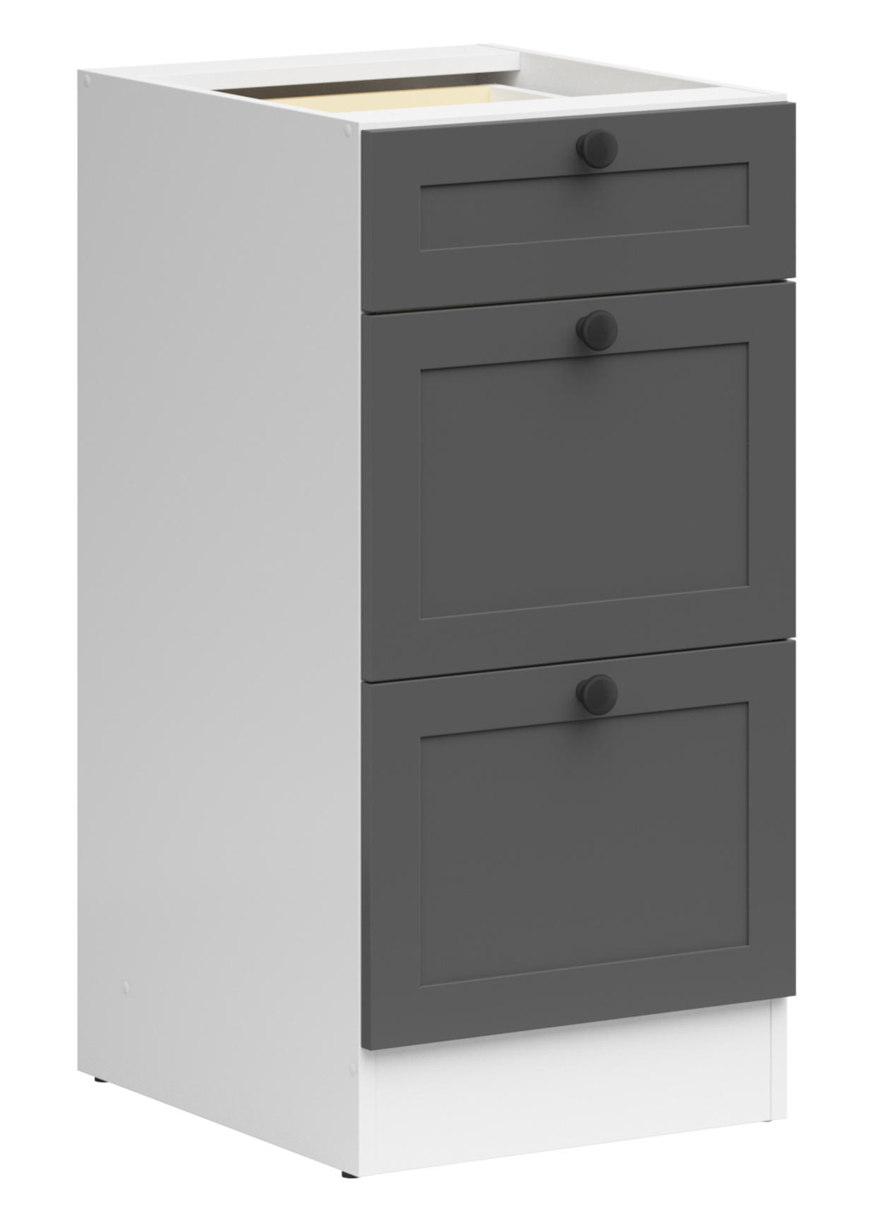 Szafka kuchenna dolna Junona Line 40 cm z szufladami grafit