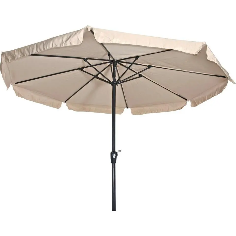 Les - Libra parasol met volant ecru 3.5 m