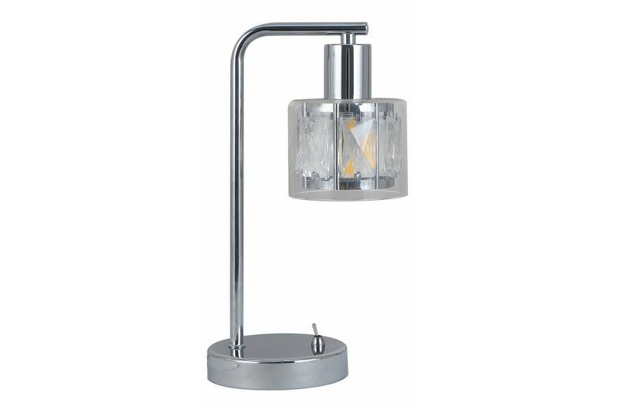 Lampa stołowa glamour chromowana Elmo 1xE14x40W wys:30cm Reality