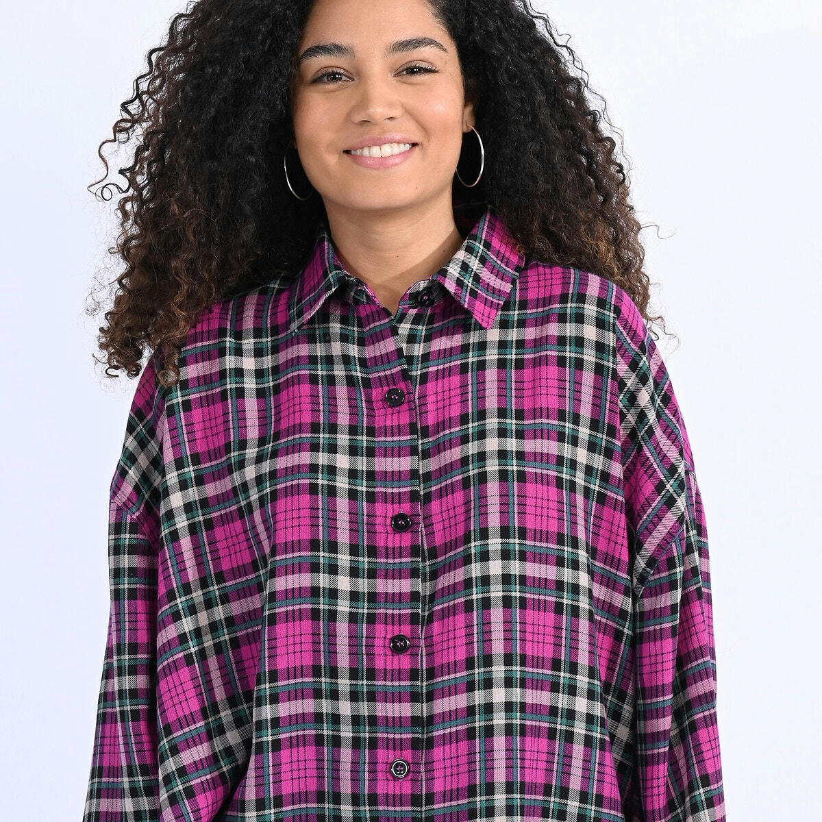 Chemise ample à carreaux
