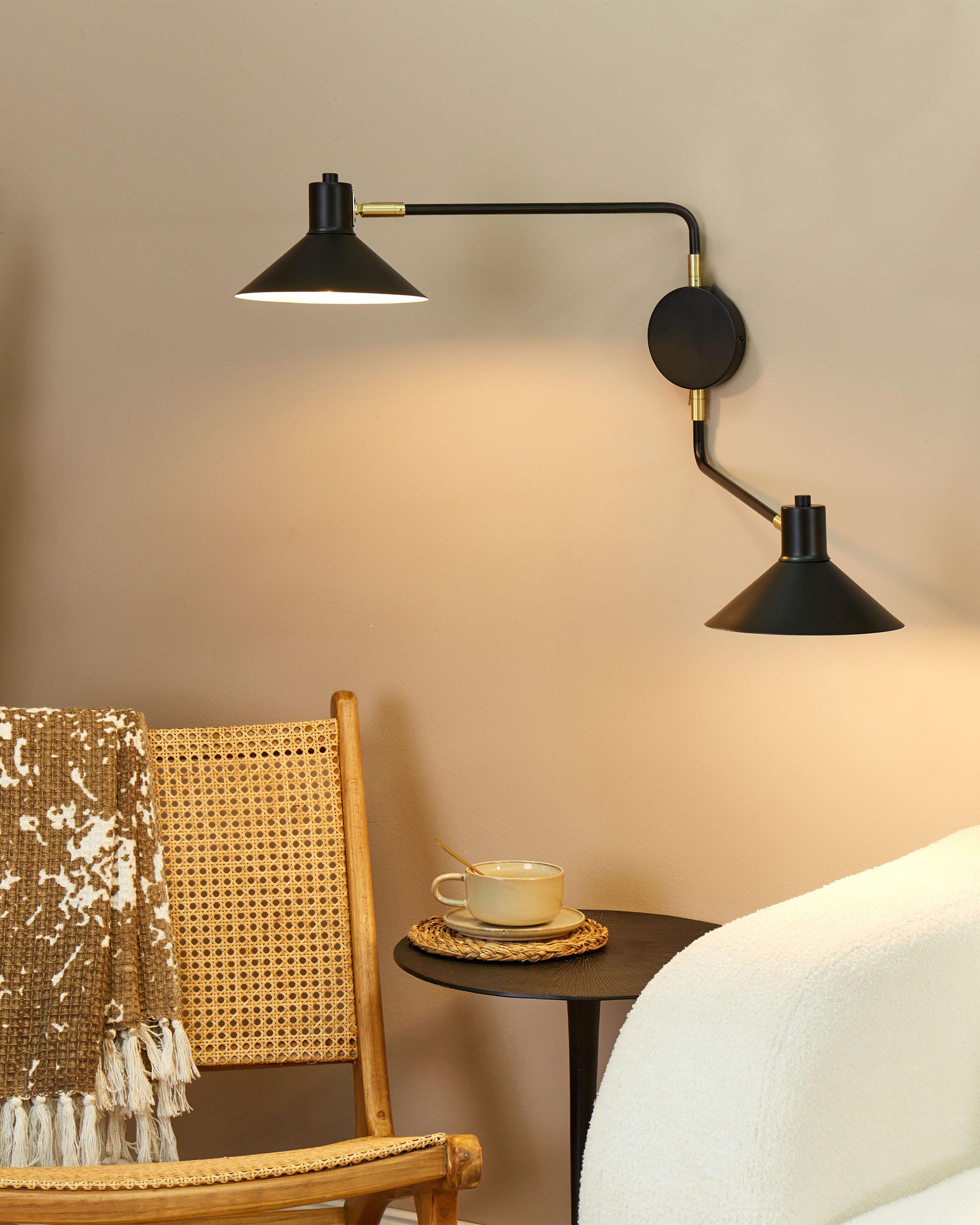 Wall Lamp KADASSA Adjustable Metal Black