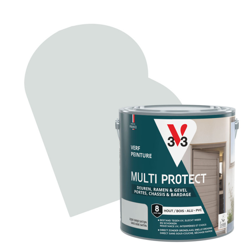 Laque Multi Protect gris soie satiné 2,5 L V33