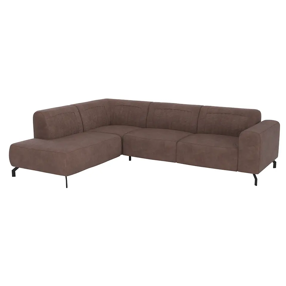 Hoekbank Otis links - koffiebruin