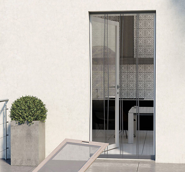 Moustiquaire rideau de porte - L130 x H230cm - Noir