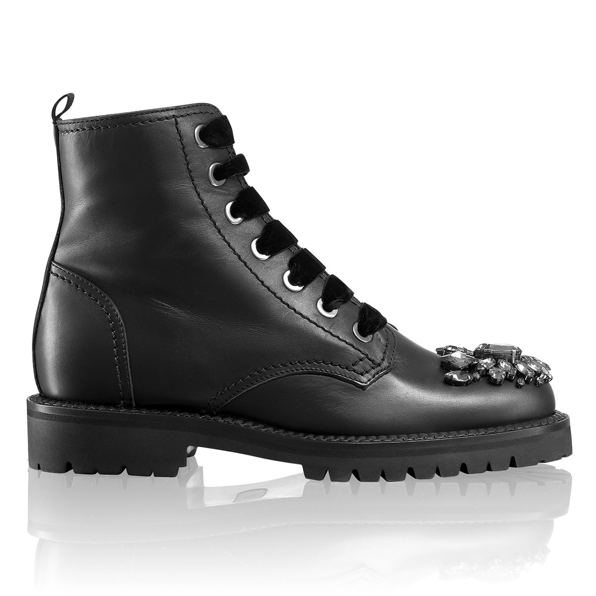 Russell & Bromley RISE+SHINE Jewel Toe Military Boot