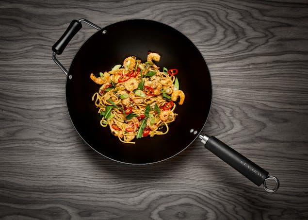 Ken Hom Excellence Carbon Steel Non-Stick Wok 31Cm Suits Induction