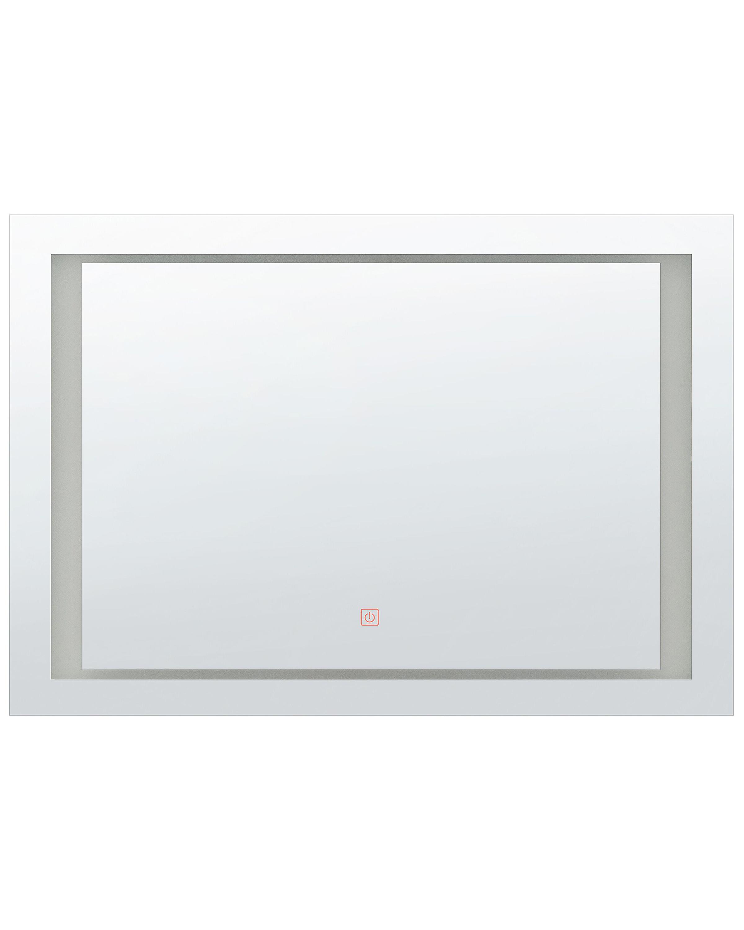 LED Bathroom Mirror EYRE 80 cm 60 cm Silver