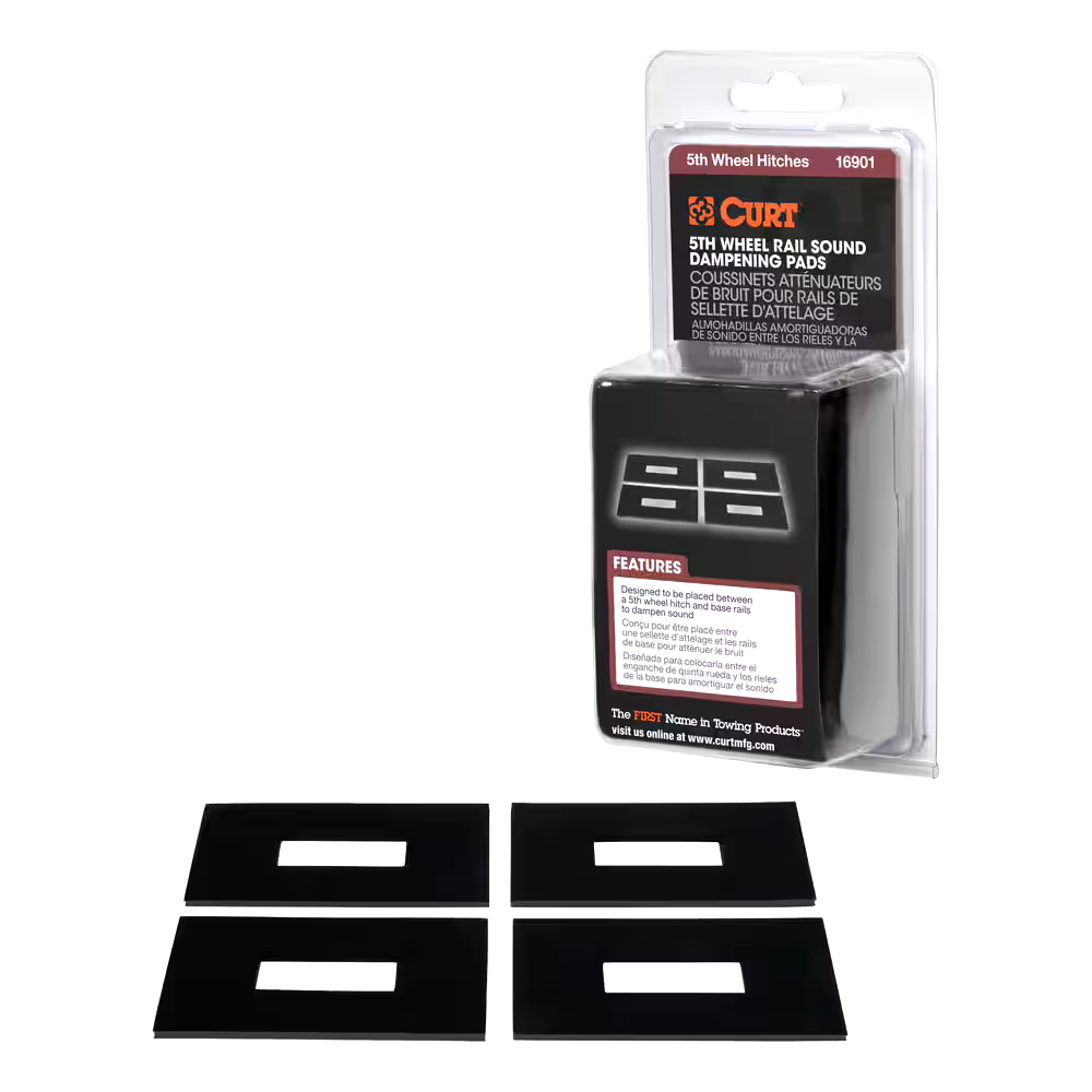 CURT 5th Wheel Rail Sound Dampening Pads (Packaged)
