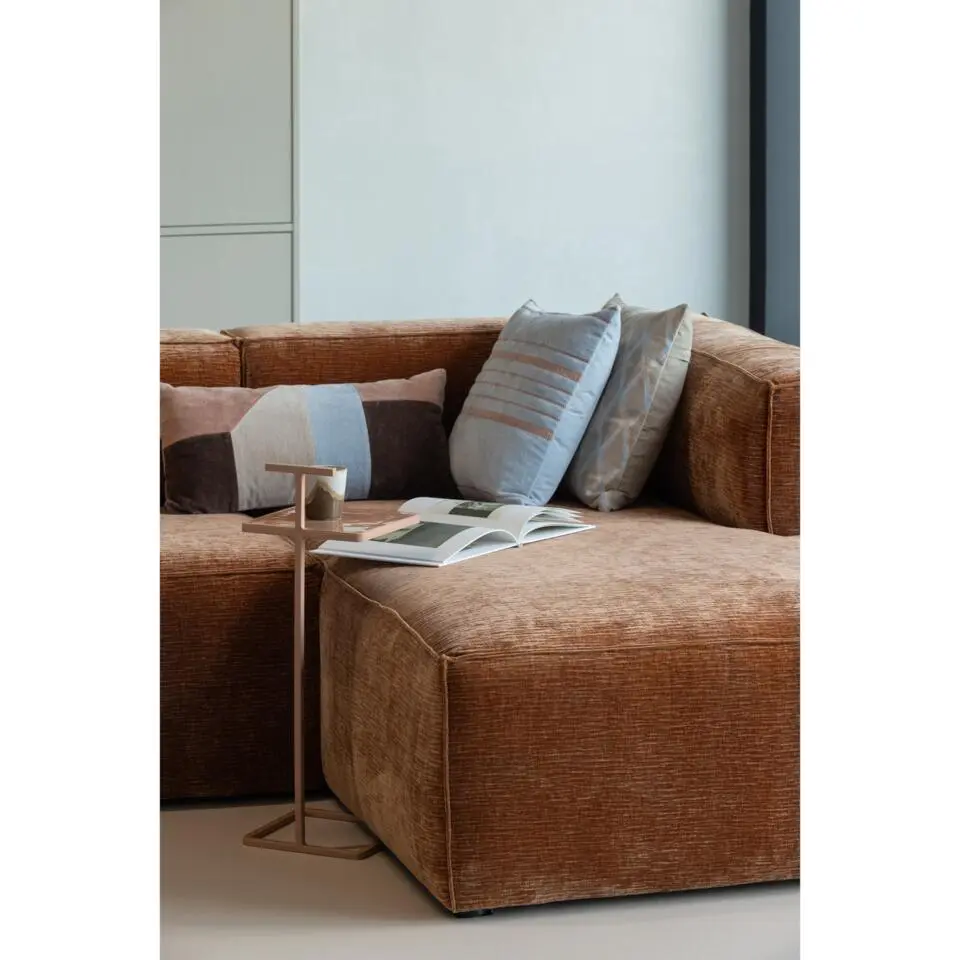 WOOOD Feis Kussens - Velvet stof - Roze/Naturel - Set Van 3