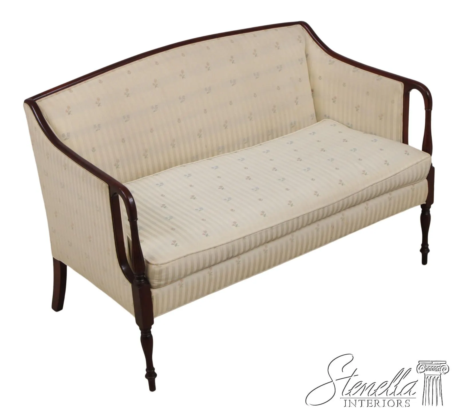 72509: LAINE Sheraton Style Mahogany Settee Loveseat
