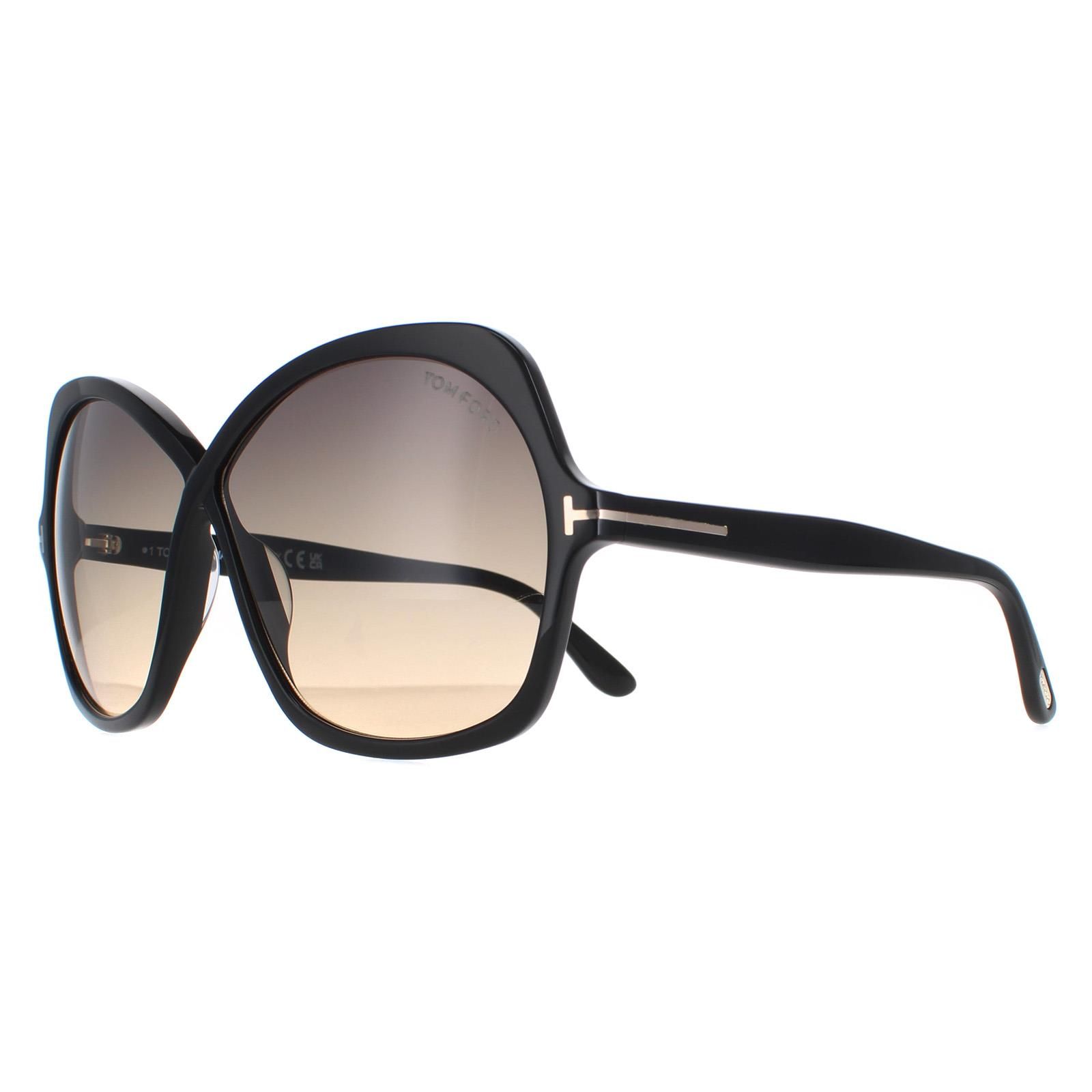 Tom Ford Fashion Shiny Black Smoke Gradient Rosemin FT1013