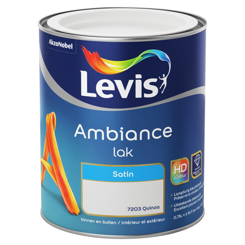 Peinture laque Ambiance Satin Quinoa 0,75 L LEVIS