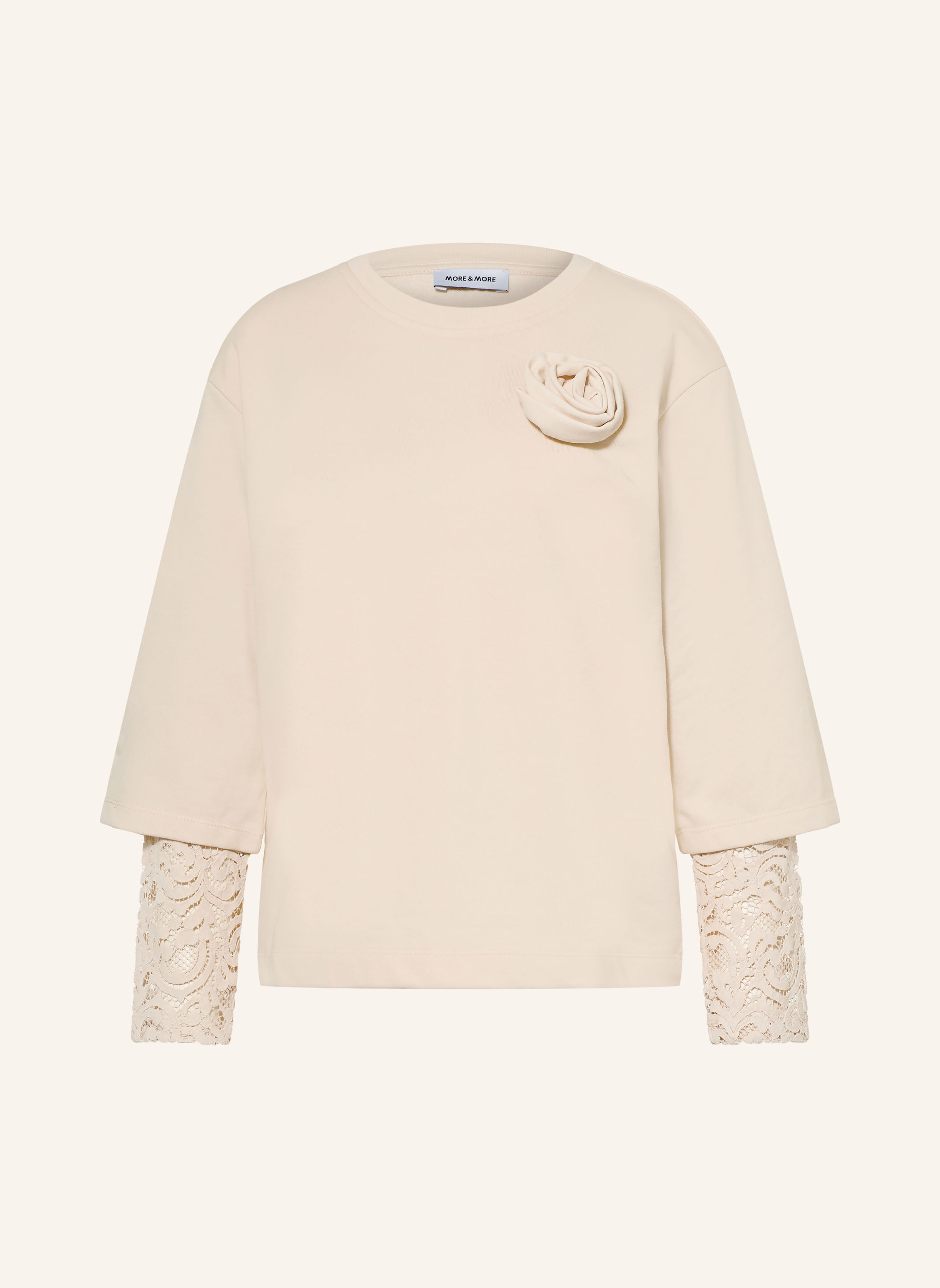 MORE & MORE Sweatshirt mit Spitze