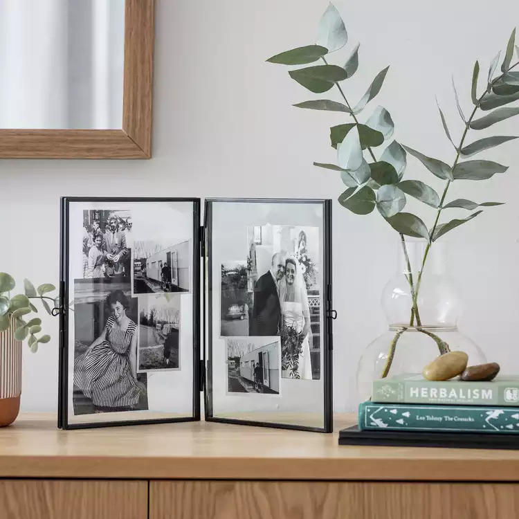 Habitat Skinny Black Metal Hinged Picture Frame - 5x7"