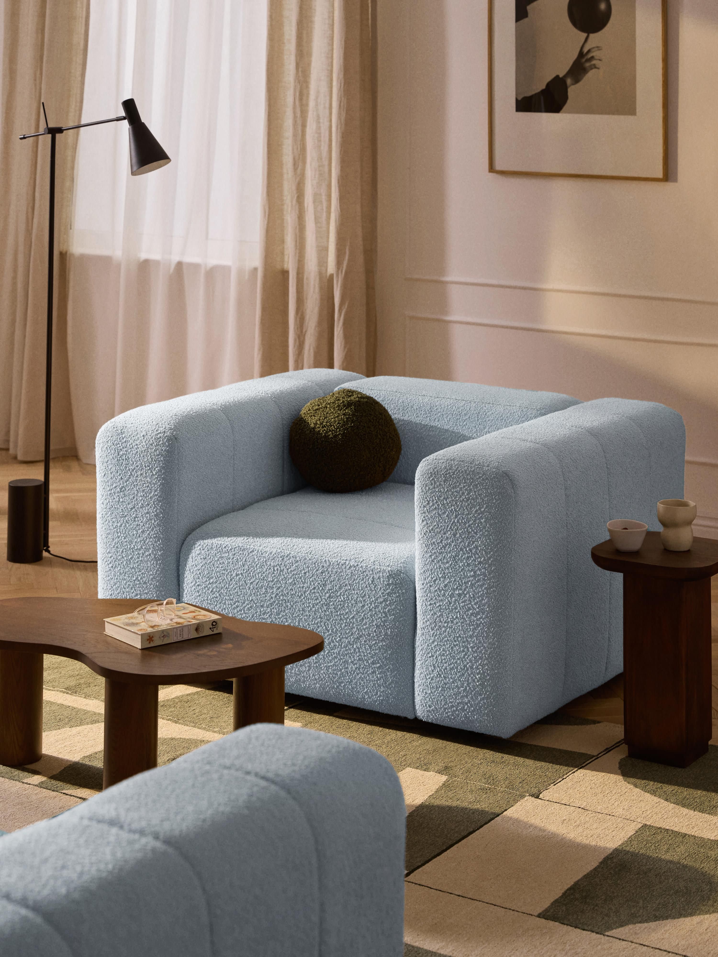 Bouclé-Loungesessel Lena
