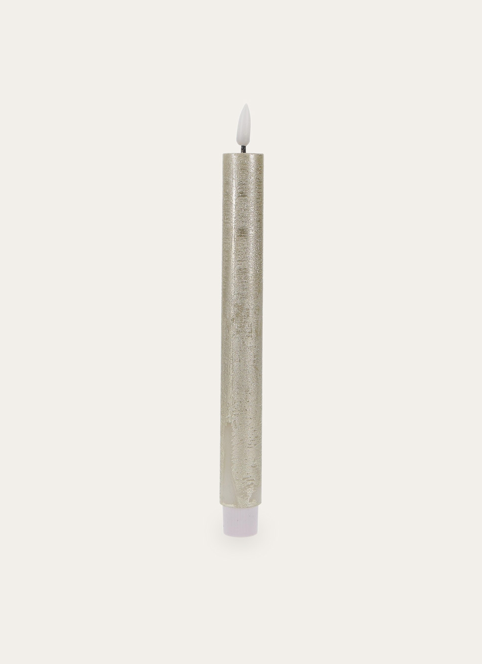 SET DE 2 BOUGIES FLAMBEAU LED EN CIRE DORE