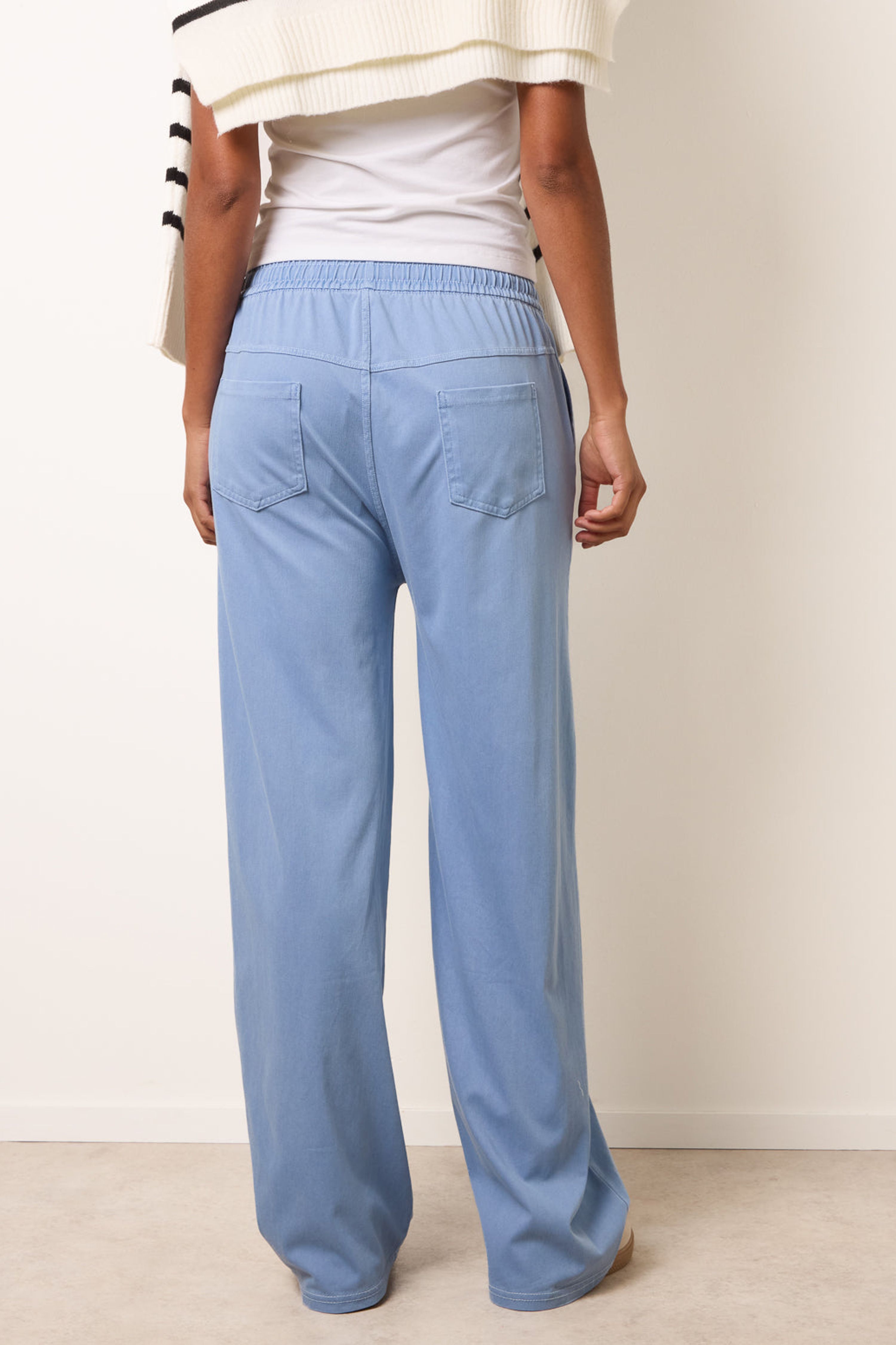 Blue Vanilla Blue Elastic Waist Trousers