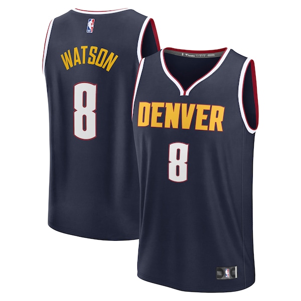Peyton Watson Denver Nuggets  Fast Break Replica Player Jersey - Icon Edition - Navy