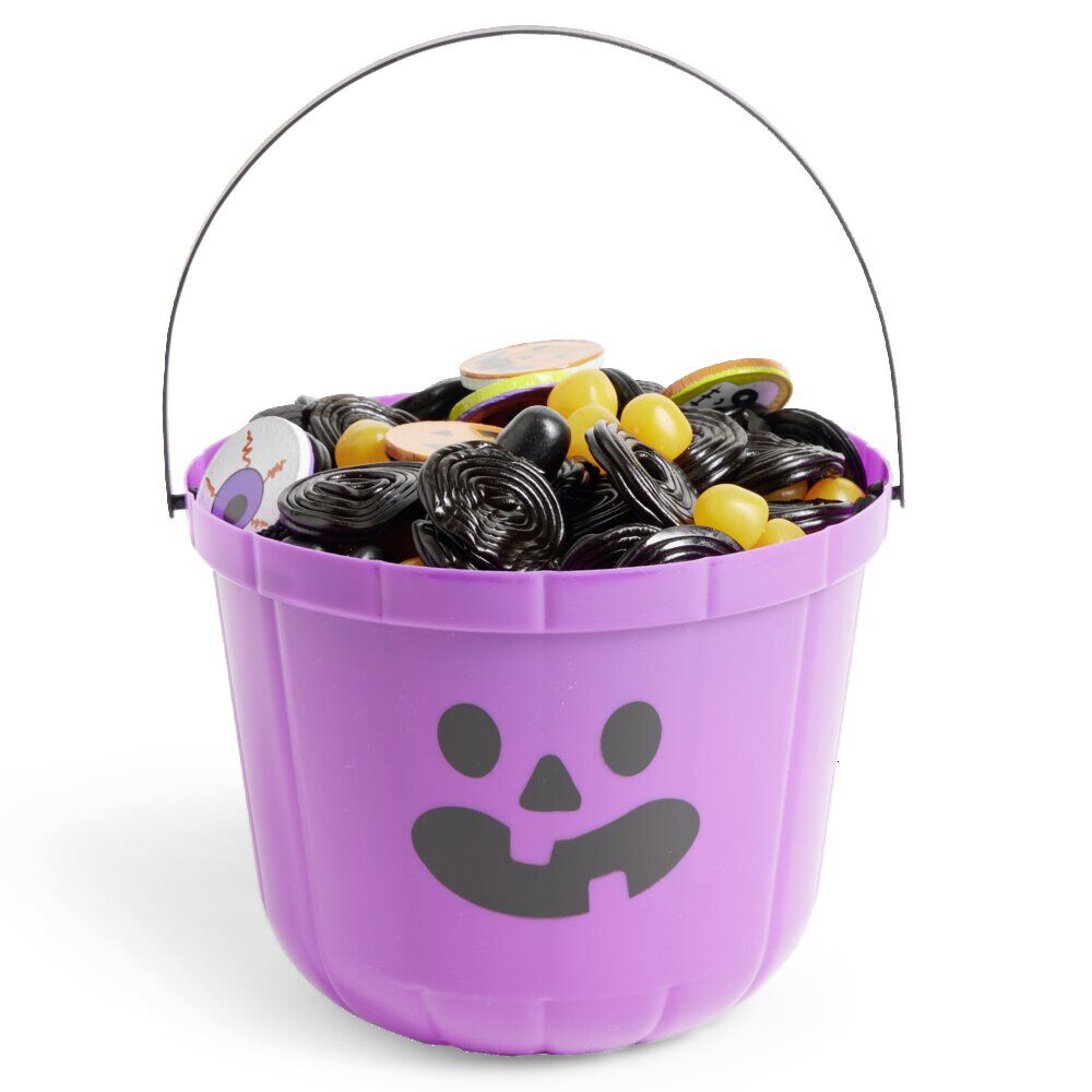 Seau à bonbons Halloween imprimé citrouille (plusieurs modèles)