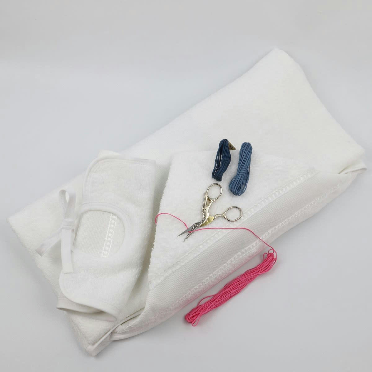 QUEIDA - Coffret naissance en coton blanc