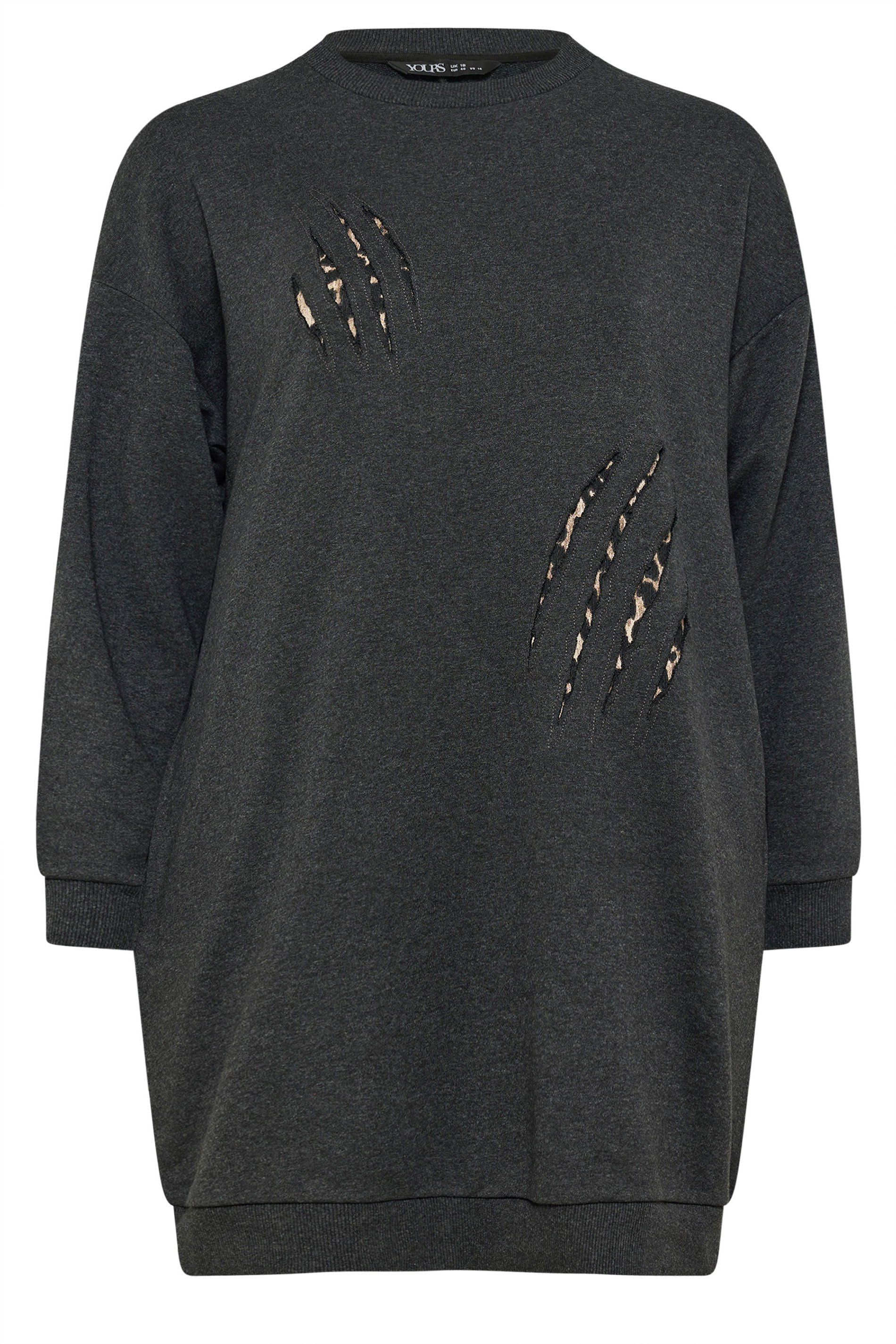 Yours Leopard Slash Sweatshirt Dress