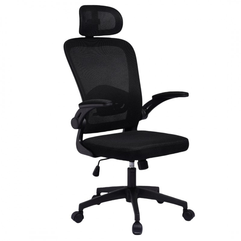 Fotel biurowy obrotowy Mistral Black mikrosiatka do biurka KO28CZ