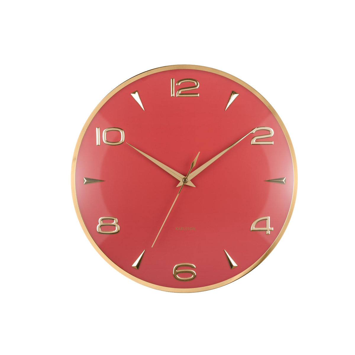 Karlsson wandklok Sienna Glow - rood - Ø40.6cm