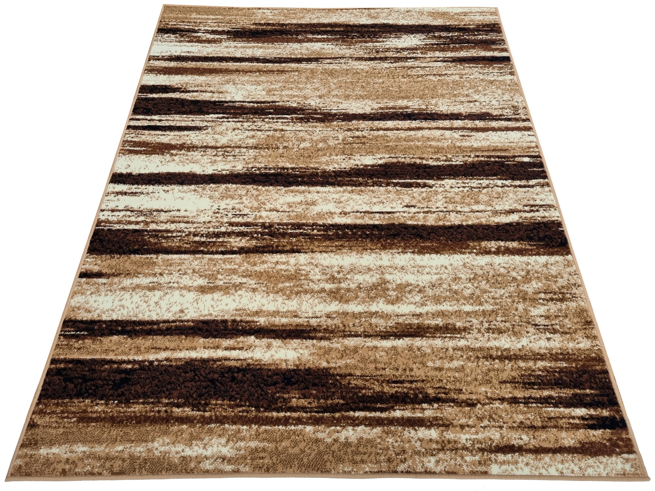 Dywan nowoczesny beżowy do salonu pokoju 014 - 70x1300 cm - modny solidny