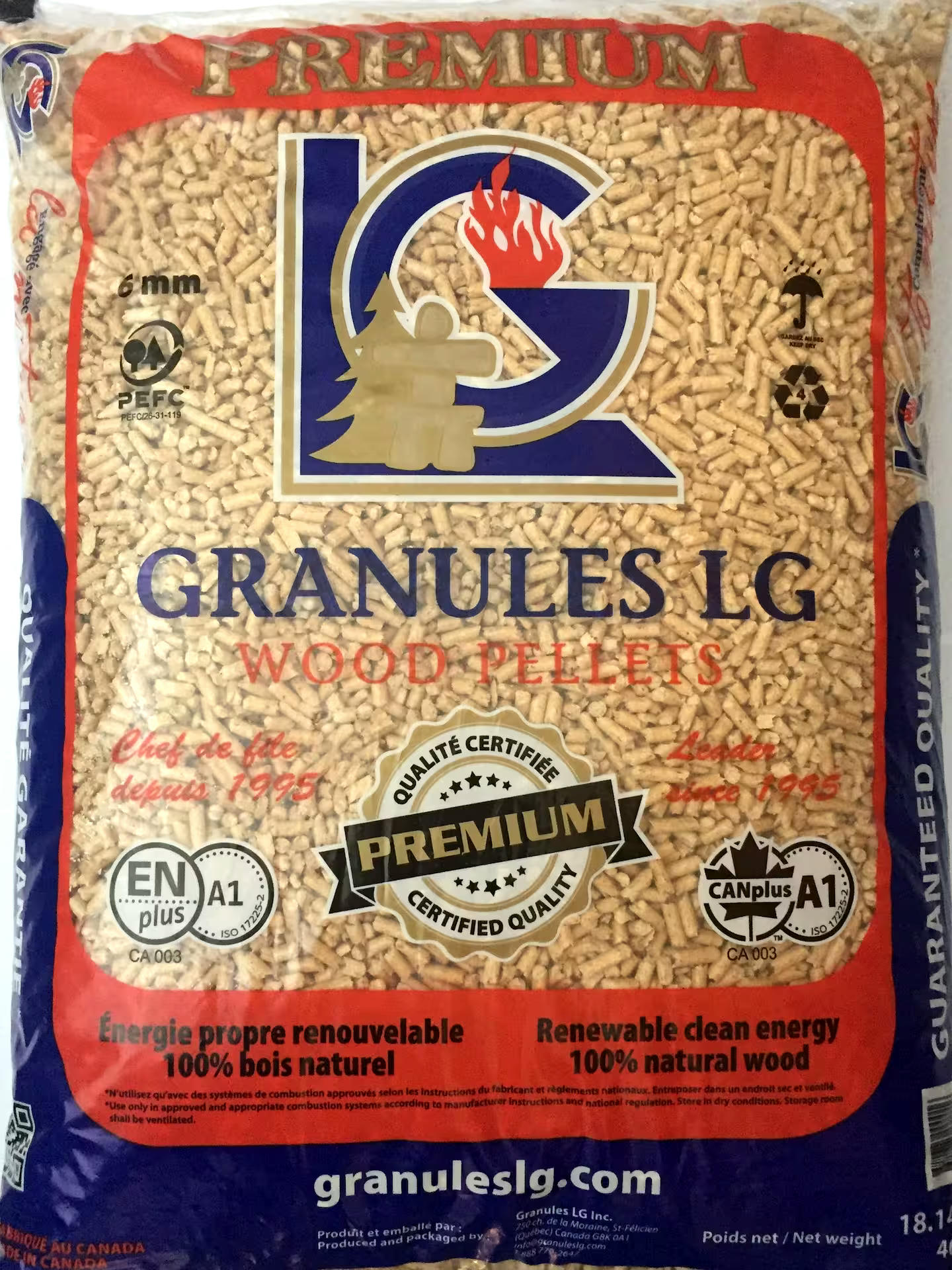 Long Burning Softwood Pellets,8500 BTUs/lbs, 40lbs