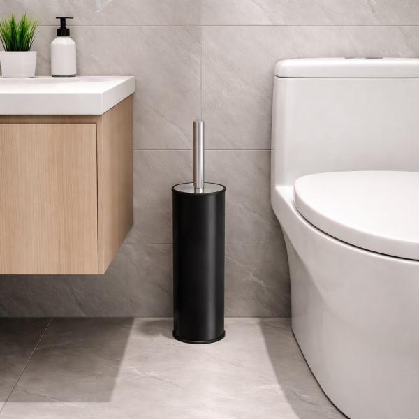 Szczotka do wc z uchwytem czarna Easyform elegancka metalowa 36cm
