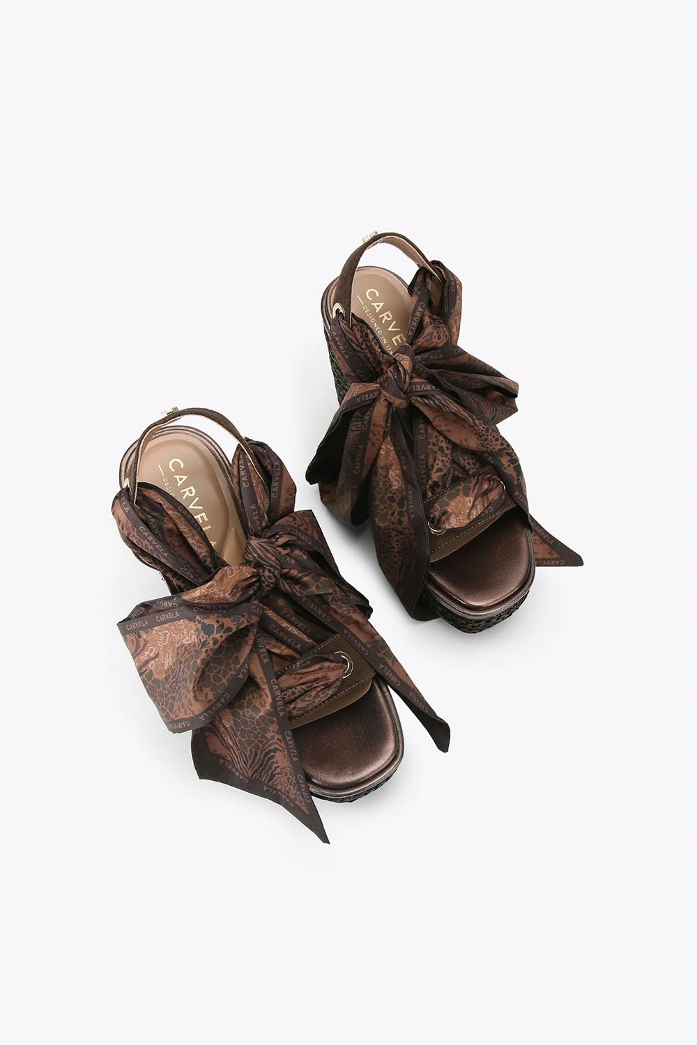 Carvela Sorrento Scarf Wedge' Suede Heels