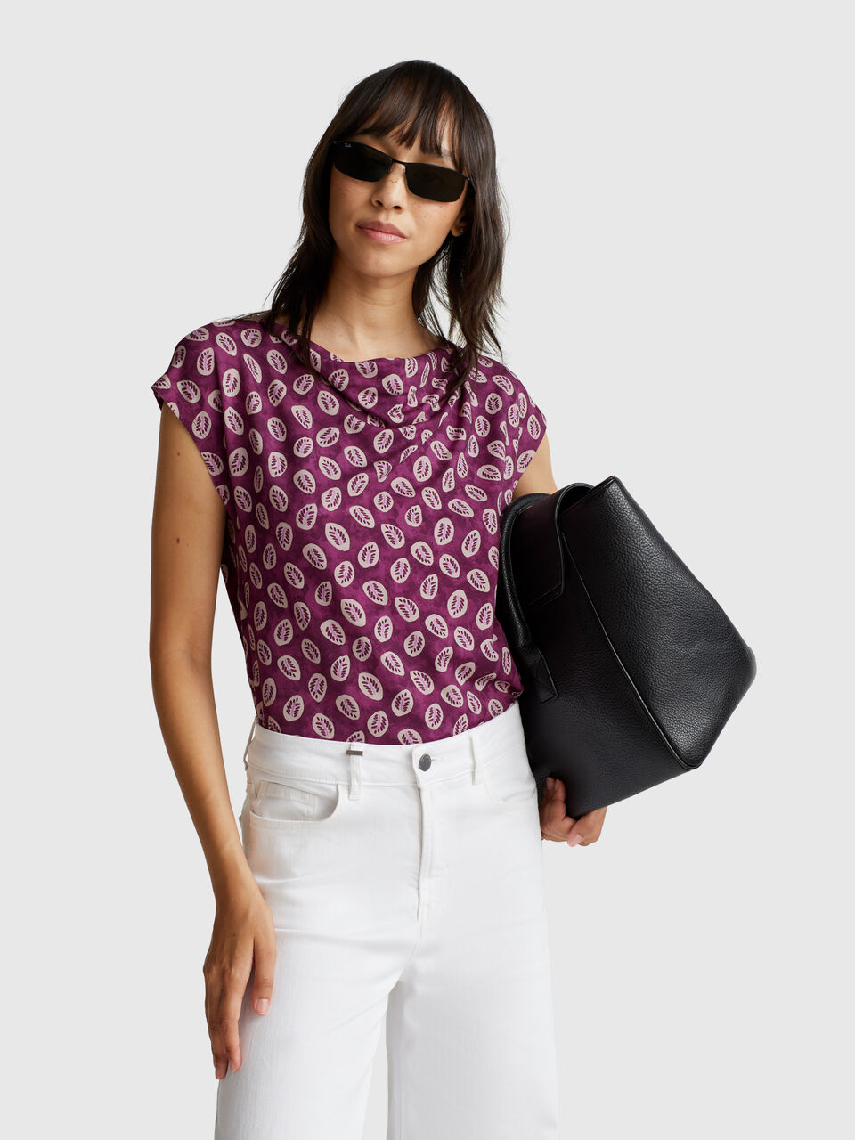 Top with bandana print