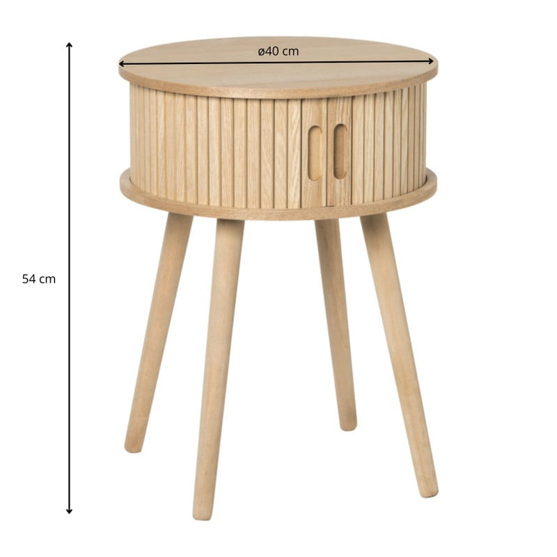 Kastje Uppsala rond - naturel - &Oslash;40x54 cm