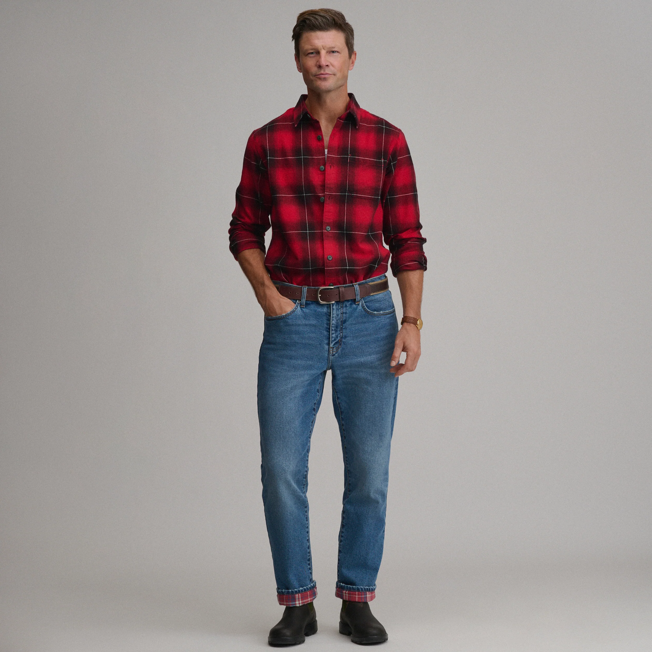 Men's Eddie's Flex Flannel Lined Jean