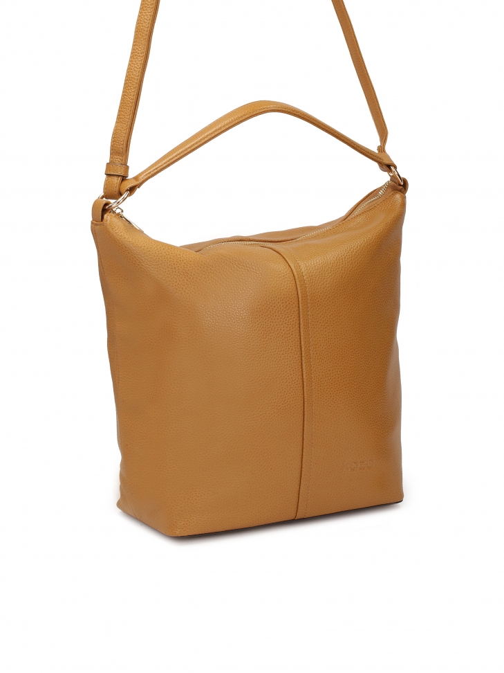 Light brown urban leather handbag