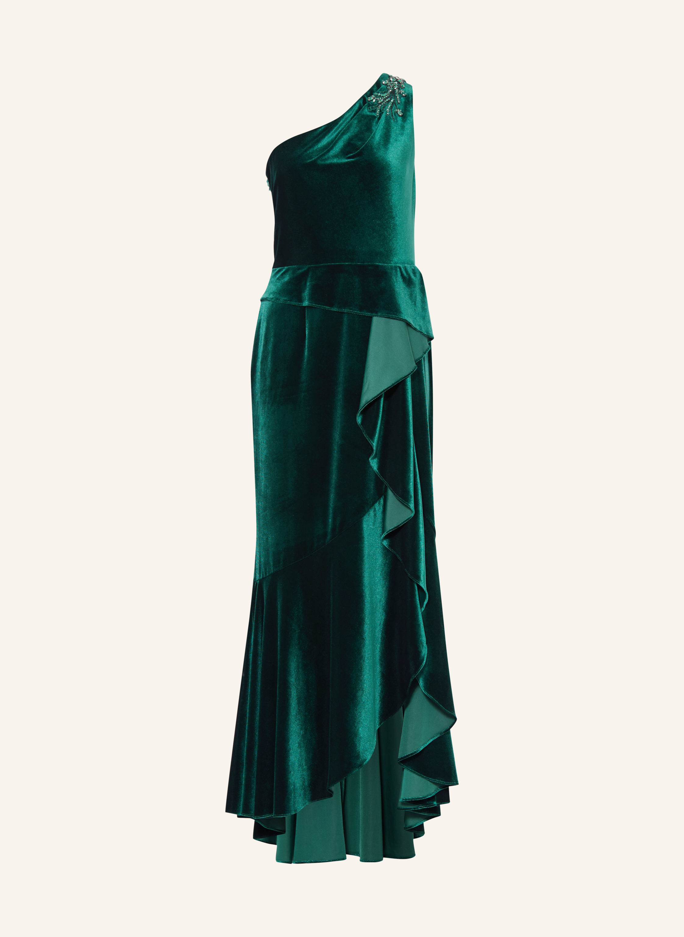 ADRIANNA PAPELL Abendkleid aus Nicki mit Volants